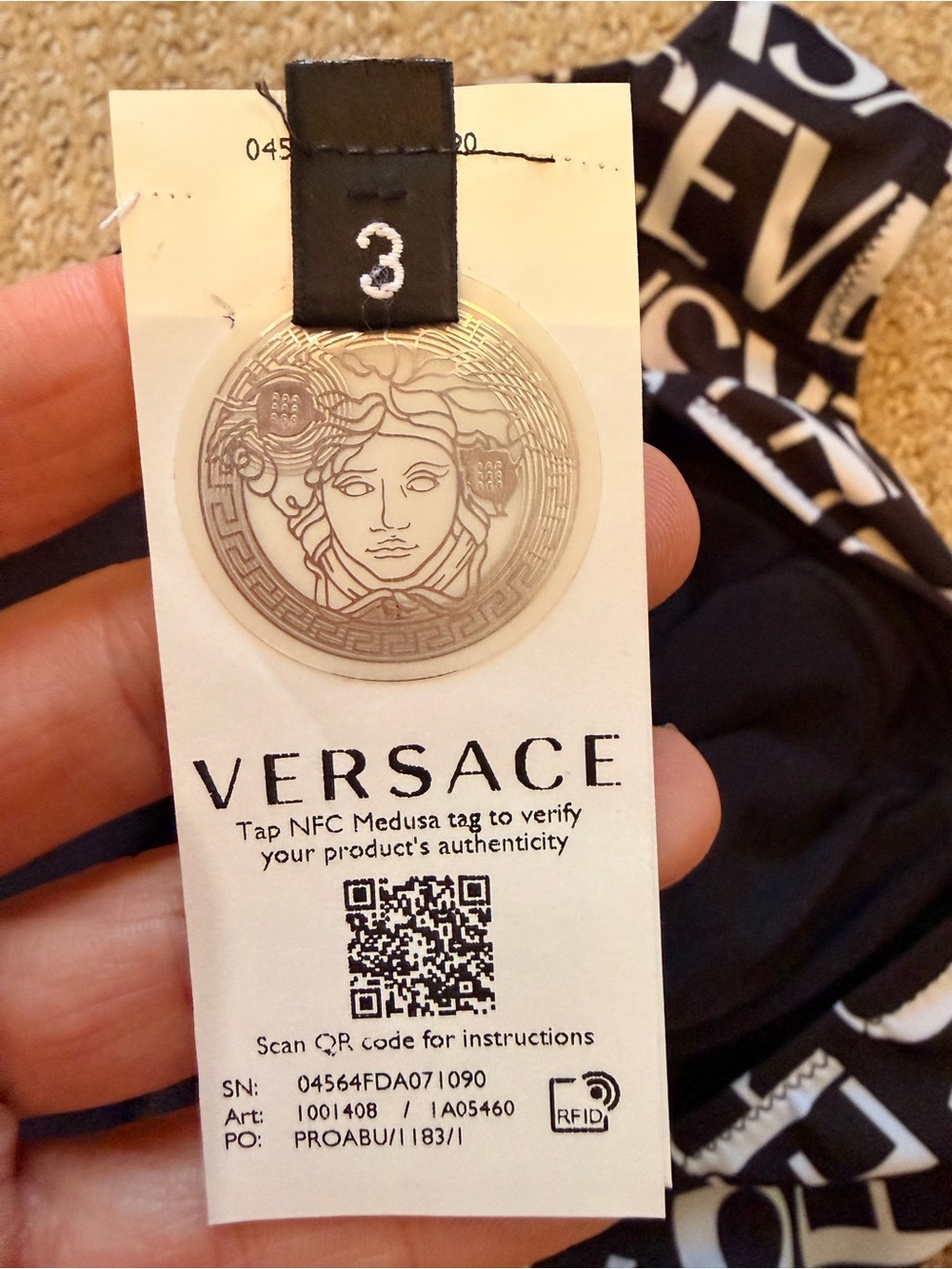 Versace all-over logo print one-piece Size 3 - Picture 12 of 16
